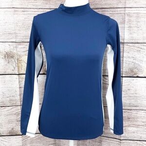 Boden Dark Blue and White Long Sleeve Rash Guard Size 11-12Y